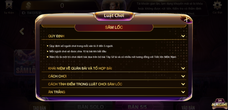 bi quyet choi sam loc