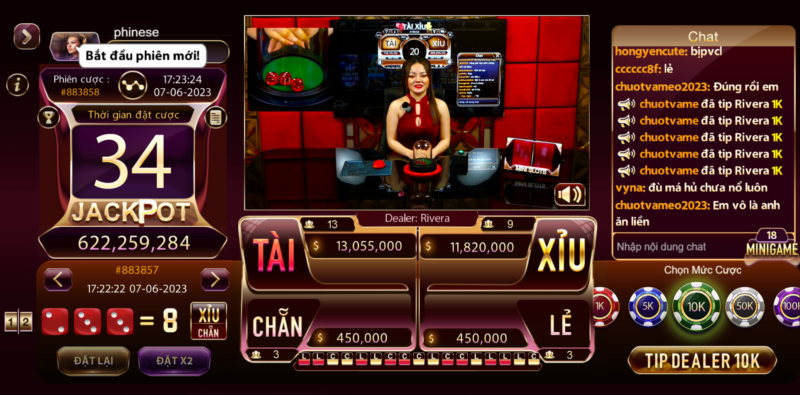 Các cửa cược trong game tài xỉu online 