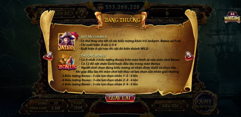 Tìm hiểu về slots game Pirate King