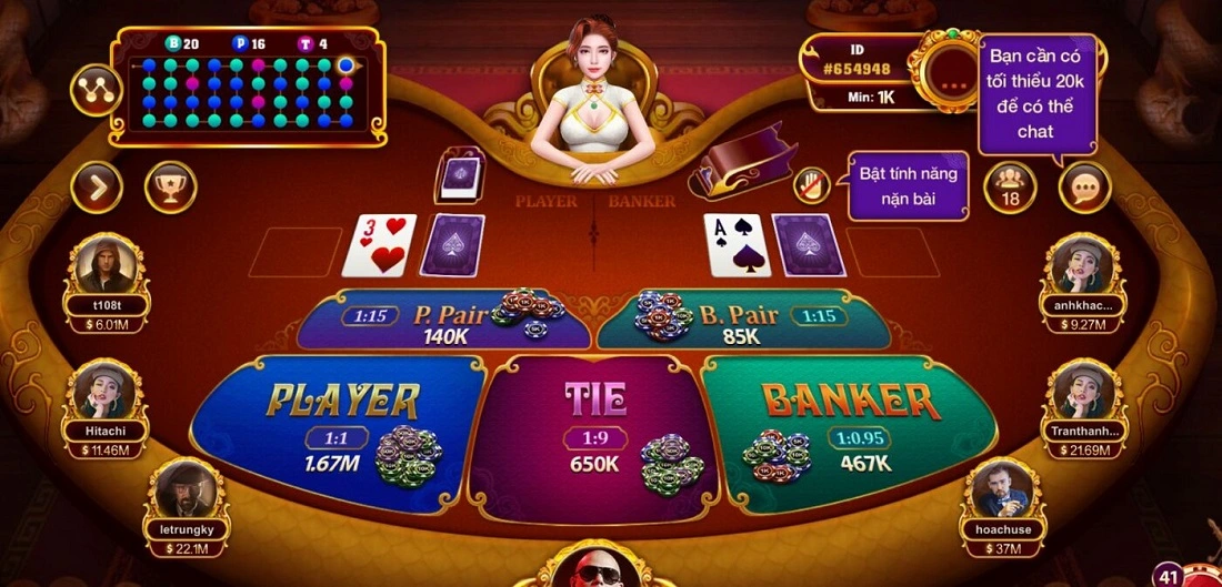 Khám phá tựa game Baccarat Kim Tài tại cổng game GemWin